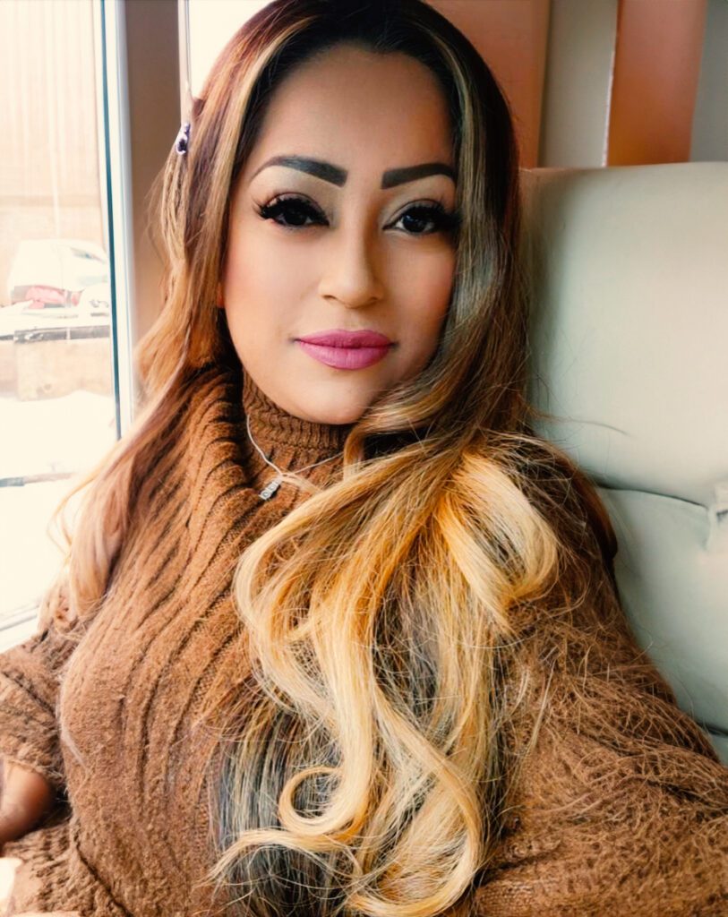 a woman taking a selfie